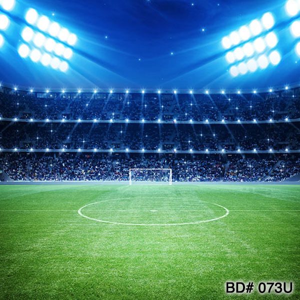 soccer field stadium under the lights photo backdrop rental new york city nj